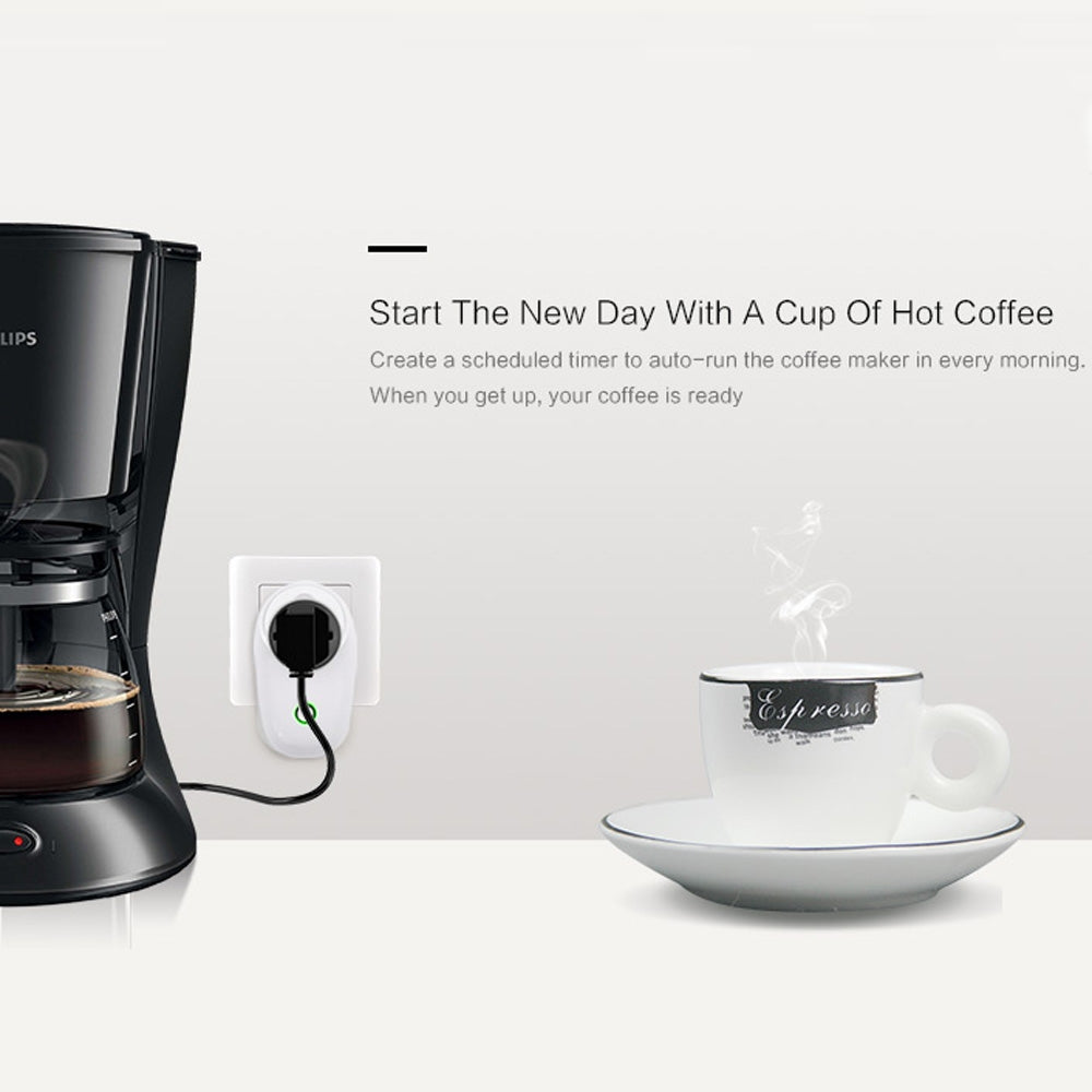 Sonoff S26 WiFi Smart Power Plug Socket Wireless Remote Control Timer Power Switch, Compatible with Alexa and Google Home, Support iOS and Android, US Plug