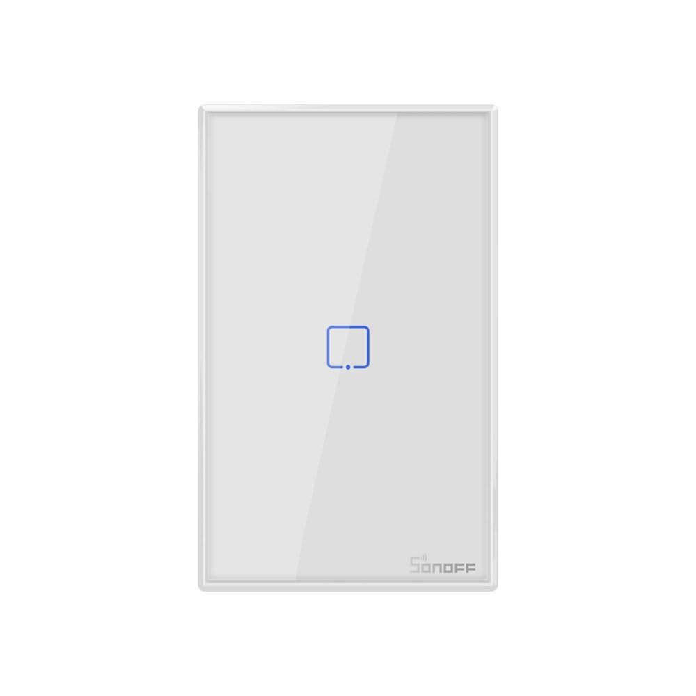 Sonoff T2 Touch 120mm Tempered Glass Panel Wall Switch Smart Home Light Touch Switch, Compatible with Alexa and Google Home, AC 100V-240V, US Plug