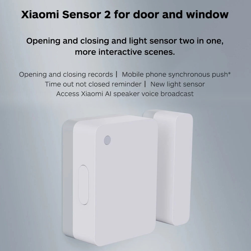 Original Xiaomi Intelligent Mini Door Window Sensor for Xiaomi Smart Home Suite Devices, with the Xiaomi Multifunctional Gateway Use (CA1001)(White)