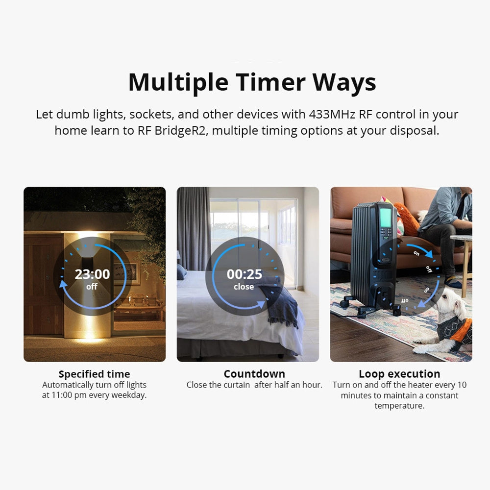 5V USB Sonoff eWelink Gateway Wifi To 433 Wireless RF Signal Remote Control(White)