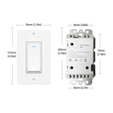 120 Type WiFi Smart Wall Touch Switch, US Plug(White)