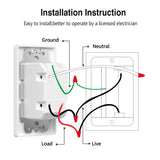 120 Type WiFi Smart Wall Touch Switch, US Plug(White)