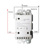 120 Type WiFi Smart Wall Touch Switch, US Plug(White)