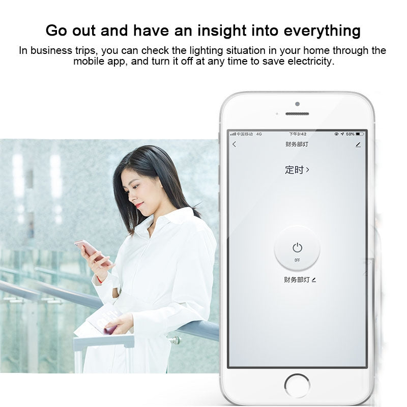 3 Buttons Intelligent Switch Smart Wall Switch (White)