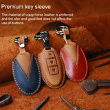For-Nissan-Car-Cowhide-Leather-Key-Protective-Cover-Key-Case,-Three-Keys-Tailgate-Version-(Brown)