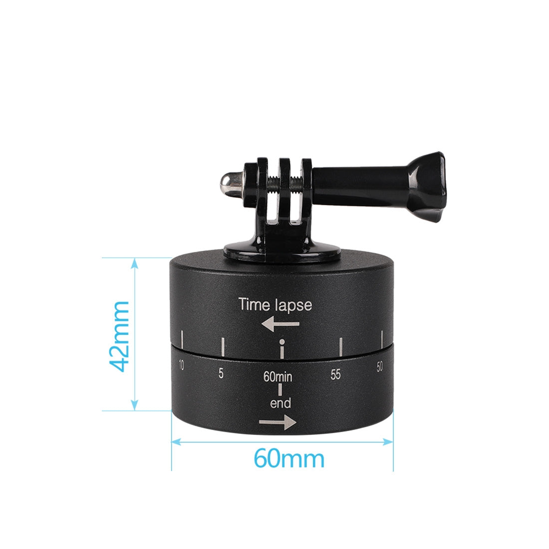 360-Degree-Auto-Rotation-60-Minutes-Time-Lapse-Stabilizer-Tripod-Head-Adapter-for-GoPro(Black)
