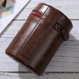 Medium-Lens-Case-Zippered-PU-Leather-Pouch-Box-for-DSLR-Camera-Lens,-Size:-13x9x9cm(Coffee)