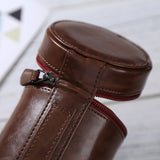 Medium-Lens-Case-Zippered-PU-Leather-Pouch-Box-for-DSLR-Camera-Lens,-Size:-13x9x9cm(Coffee)