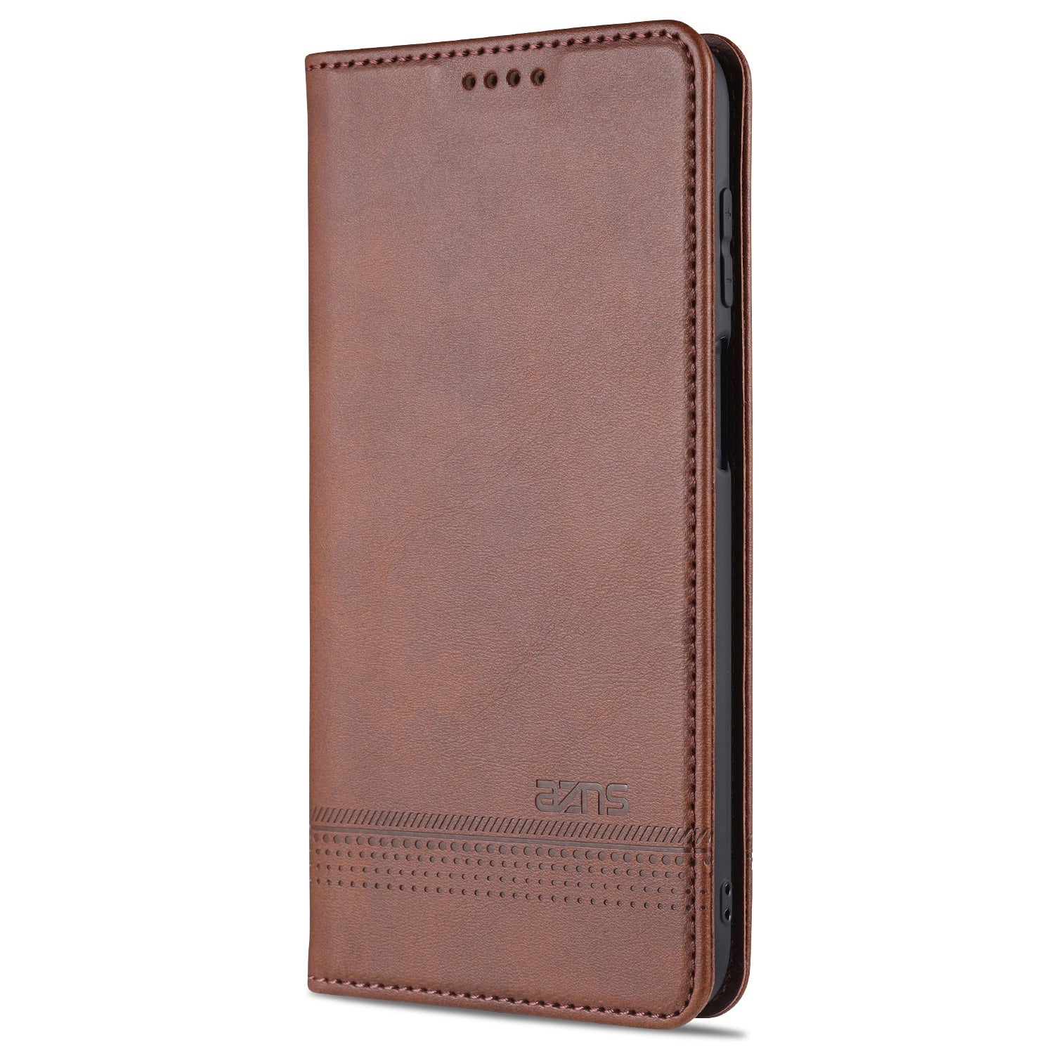 For-Samsung-Galaxy-M51-(Side-Fingerprint)-AZNS-Magnetic-Calf-Texture-Horizontal-Flip-Leather-Case-with-Card-Slots-&-Holder-&-Wallet(Dark-Brown)