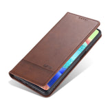 For-Samsung-Galaxy-M51-(Side-Fingerprint)-AZNS-Magnetic-Calf-Texture-Horizontal-Flip-Leather-Case-with-Card-Slots-&-Holder-&-Wallet(Dark-Brown)