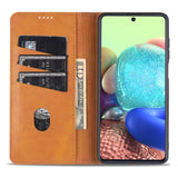 For-Samsung-Galaxy-M51-(Side-Fingerprint)-AZNS-Magnetic-Calf-Texture-Horizontal-Flip-Leather-Case-with-Card-Slots-&-Holder-&-Wallet(Dark-Brown)
