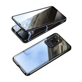 For-Samsung-Galaxy-S20-Magnetic-Metal-Frame-Double-sided-Tempered-Glass-Case(Rose-Gold)