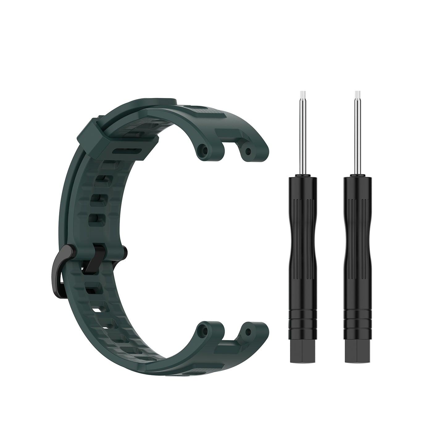 For-Amazfit-T-Rex-Pro-/-Amazfit-T-Rex-Silicone-Watch-Band-with-Dismantling-Tools,-One-Size(Olive-Green)