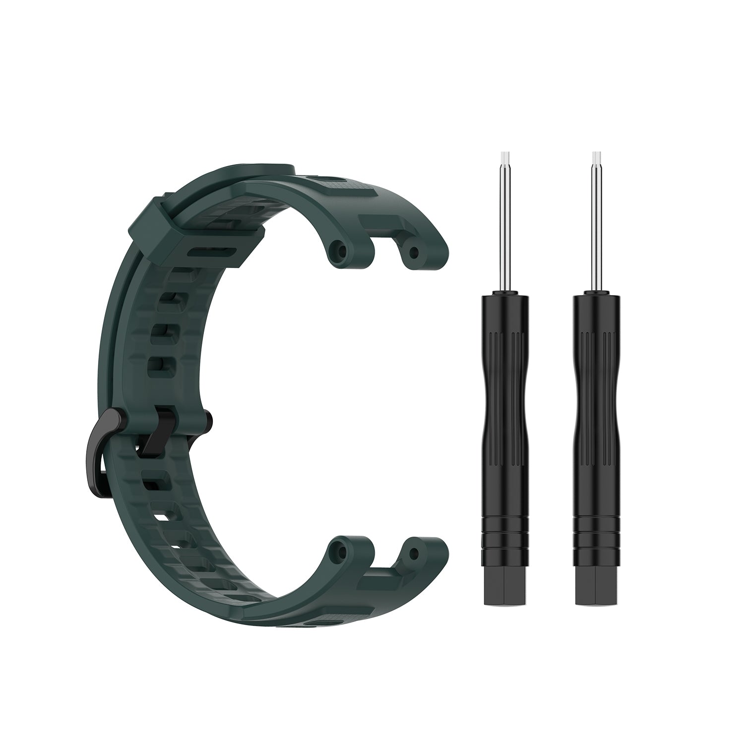 For-Amazfit-T-Rex-Pro-/-Amazfit-T-Rex-Silicone-Watch-Band-with-Dismantling-Tools,-One-Size(Olive-Green)