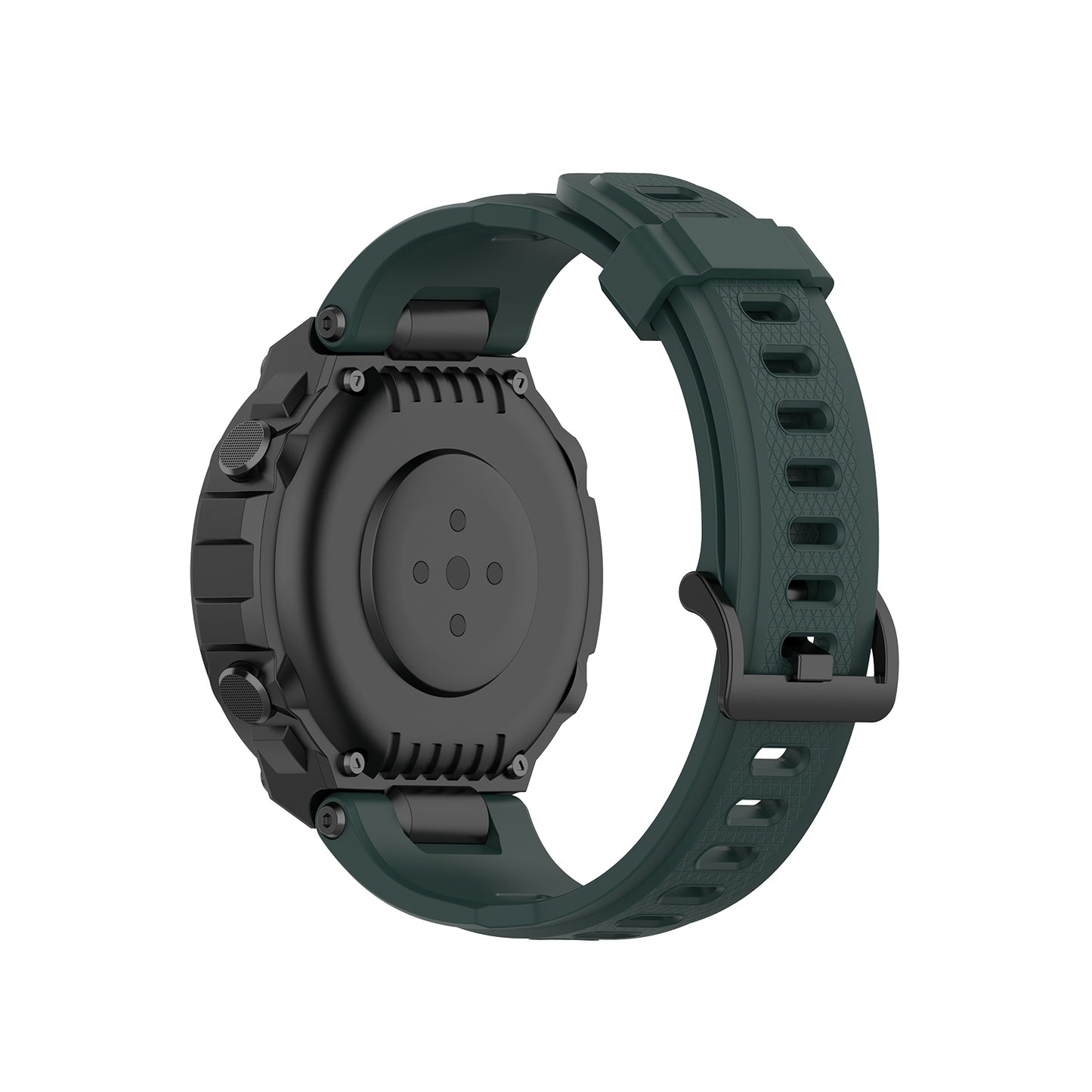 For-Amazfit-T-Rex-Pro-/-Amazfit-T-Rex-Silicone-Watch-Band-with-Dismantling-Tools,-One-Size(Olive-Green)