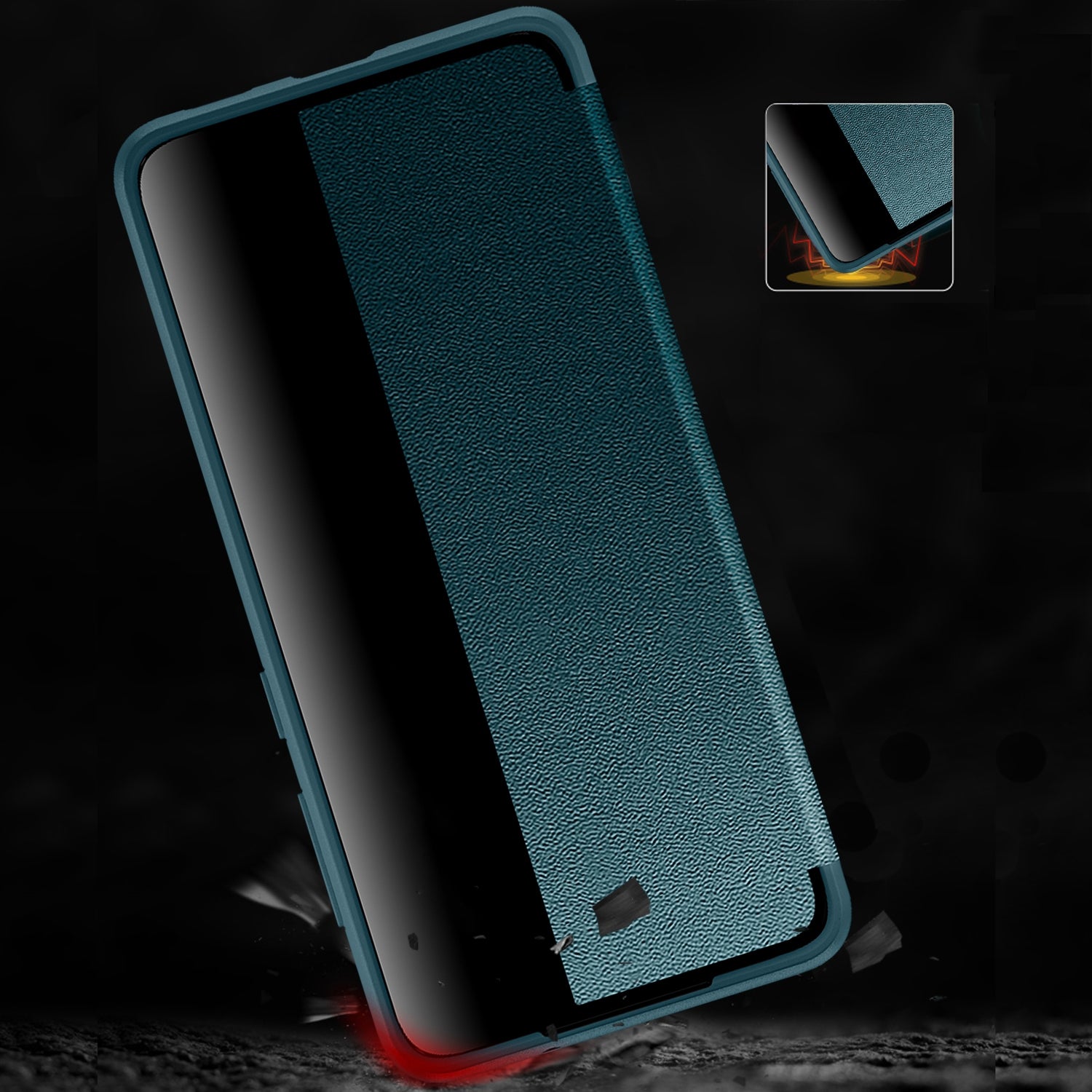 For-Samsung-Galaxy-S21-FE-Shockproof-Horizontal-Flip-Plain-Leather-Phone-Case(Black)