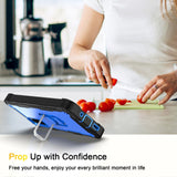 For-Samsung-Galaxy-S20-FE-/-FE-5G-PC-+-Rubber-3-layers-Shockproof-Protective-Case-with-Rotating-Holder(Black-+-Blue)