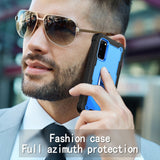 For-Samsung-Galaxy-S20-FE-/-FE-5G-PC-+-Rubber-3-layers-Shockproof-Protective-Case-with-Rotating-Holder(Black-+-Blue)