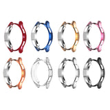For-Samsung-Galaxy-Watch4-Classic-46mm-Electroplating-Hollow-Half-pack-TPU-Protective-Case(Silver)