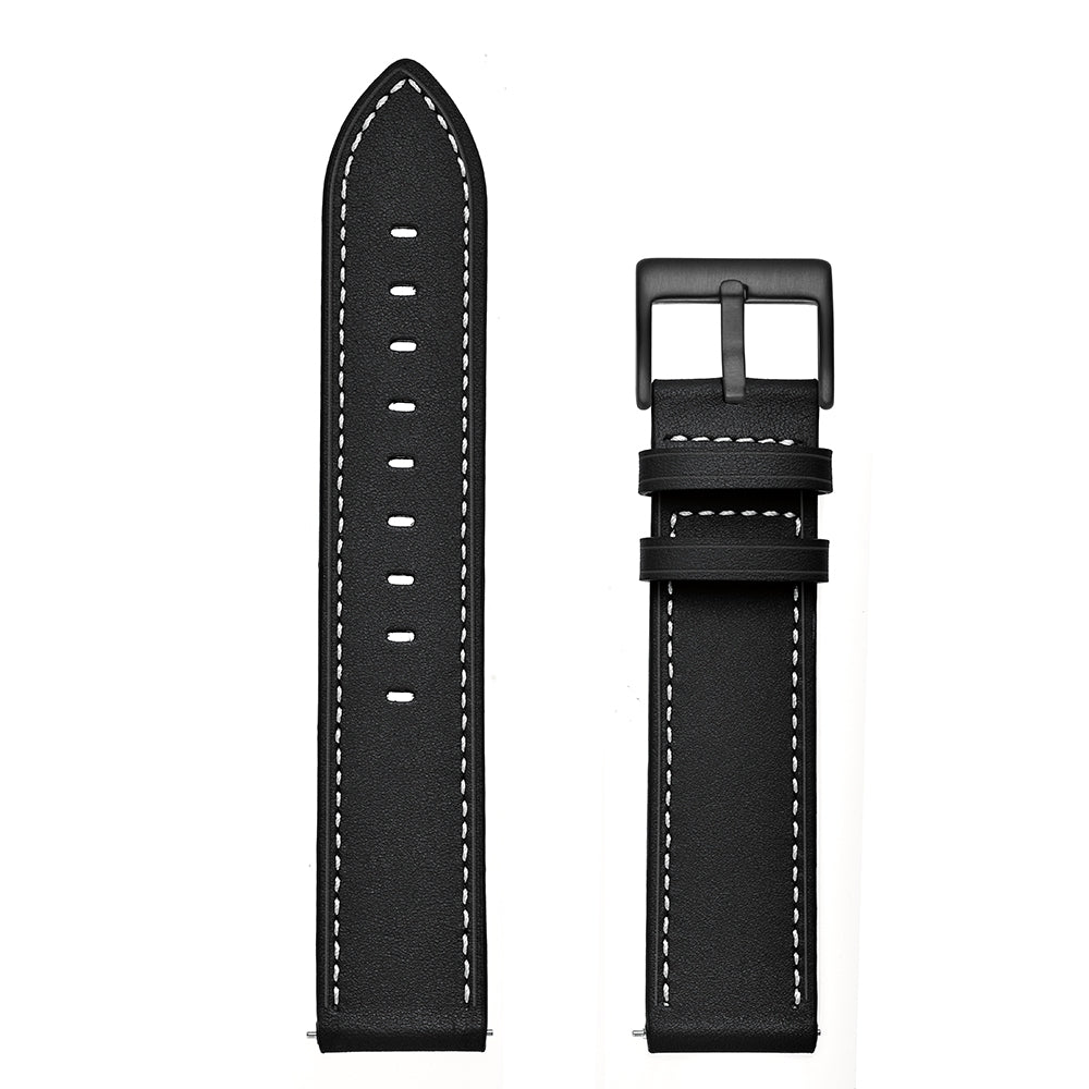 For-Samsung-Galaxy-Watch-3-41mm-Leather-Watch-Band(Black)
