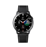 For-Samsung-Galaxy-Watch-3-41mm-Leather-Watch-Band(Black)