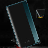 For-Samsung-Galaxy-S22-Ultra-5G-Window-View-Leather-Phone-Case(Green)