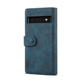 For-Google-Pixel-6a-Retro-Frosted-Horizontal-Flip-Leather-Phone-Case(Deep-Green)