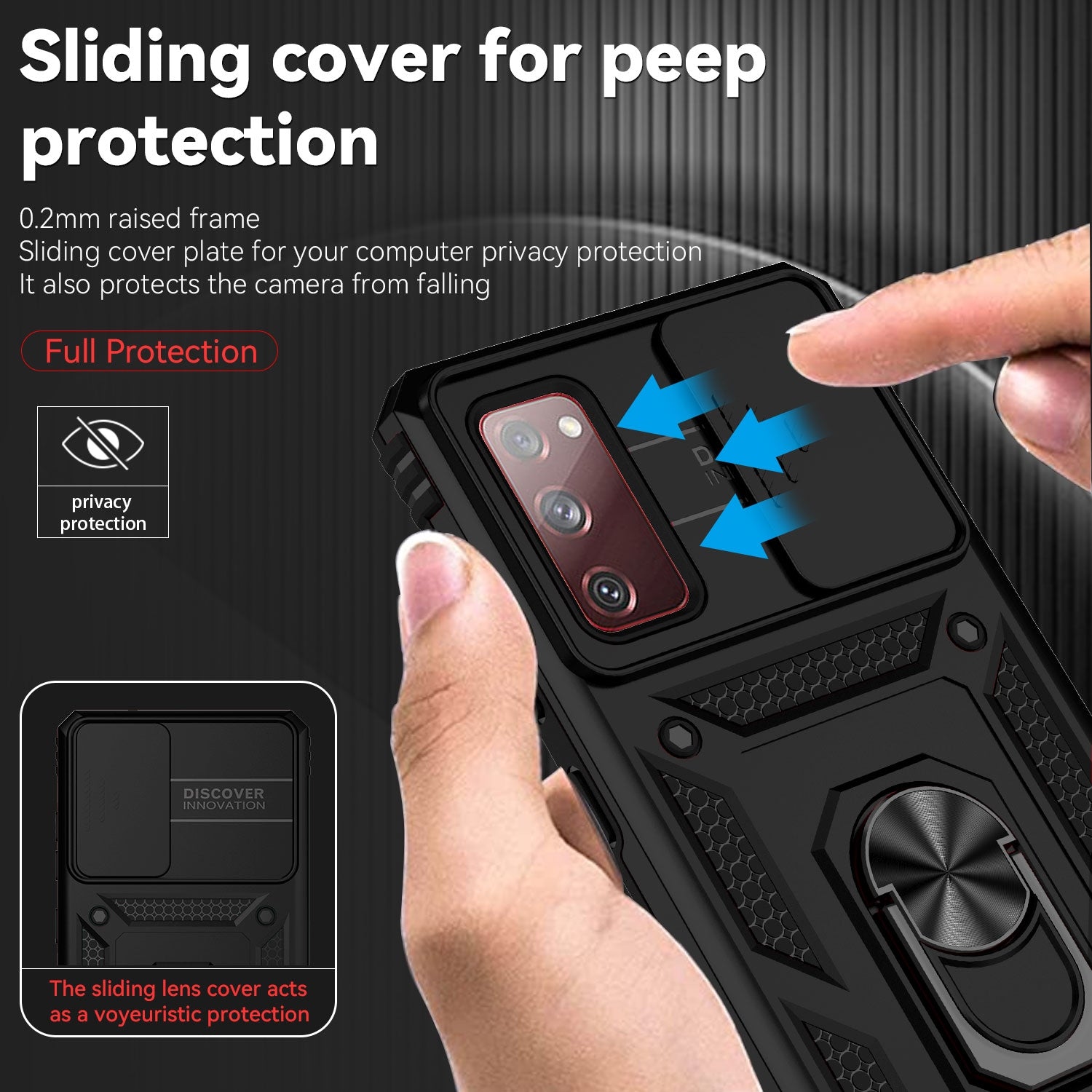For-Samsung-Galaxy-S20-FE-Sliding-Camshield-Holder-Phone-Case(Black)