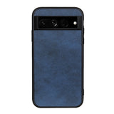 For-Google-Pixel-7-Pro-Accurate-Hole-Two-color-Calf-Texture-PU-Phone-Case(Blue)