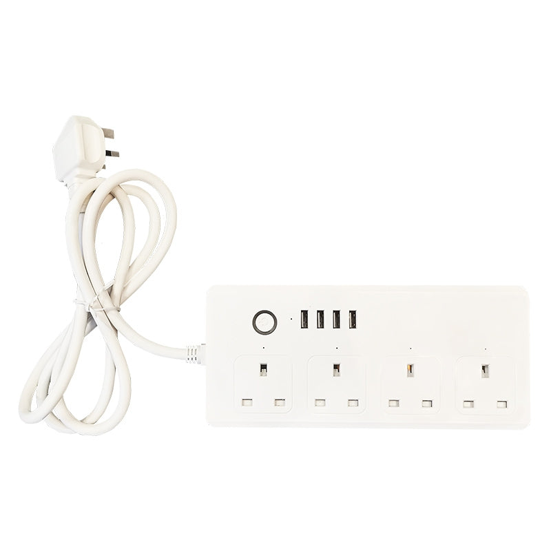 ZigBee 13A SM-SO301-K 4 Holes + 4 USB Multi-purpose Smart Power Strip, UK Plug