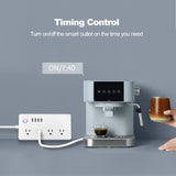 WiFi 10A SM-SO301-U 2500W 4 Holes + 4 USB Smart Power Strip, US Plug(White)