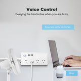 WiFi 10A SM-SO301-A 4 Holes + 4 USB 2000W Multi-purpose Smart Power Strip, AU Plug