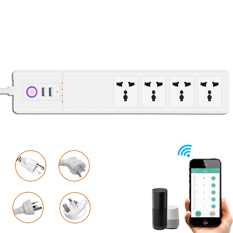 WiFi 16A SM-SO306-M 4 Holes + 2 USB Multi-purpose Smart Power Strip(US Plug)