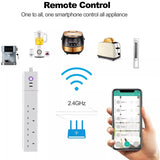WiFi 16A SM-SO306-K 4 Holes + 2 USB Multi-purpose Smart Power Strip, UK Plug