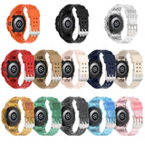 For-Samsung-Galaxy-Watch4-Classic-46mm-Silicone-Integrated-Watch-Band(Transparent-Blue)