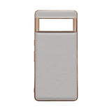 For-Google-Pixel-6-Pro-Waves-Series-Nano-Electroplating-Genuine-Leather-Phone-Case(Grey)