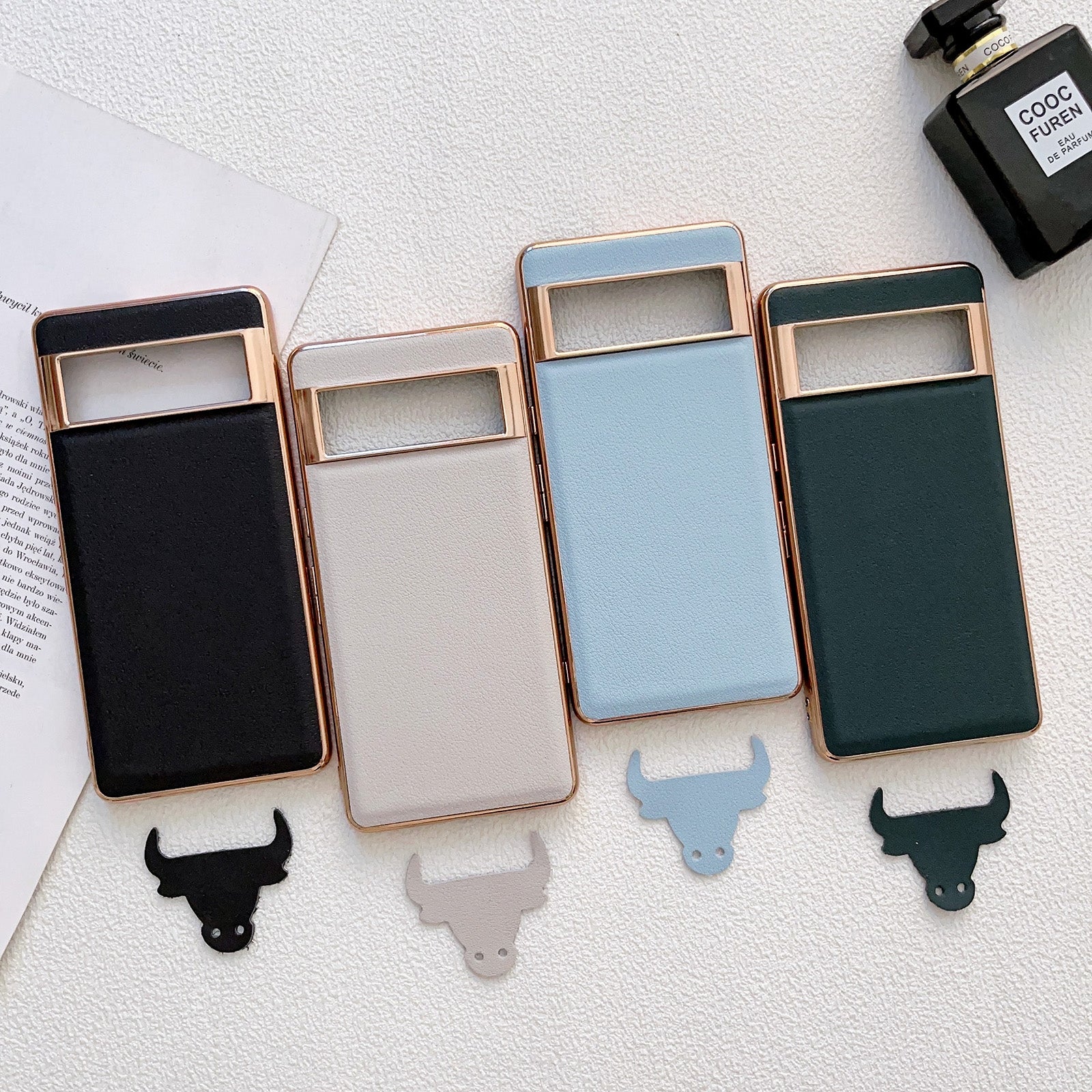 For-Google-Pixel-6-Pro-Waves-Series-Nano-Electroplating-Genuine-Leather-Phone-Case(Grey)
