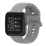 23mm-Color-Buckle-Silicone-Wrist-Strap-Watch-Band-for-Fitbit-Versa-2-/-Versa-/-Versa-Lite-/-Blaze,-Size:-L(Gray)