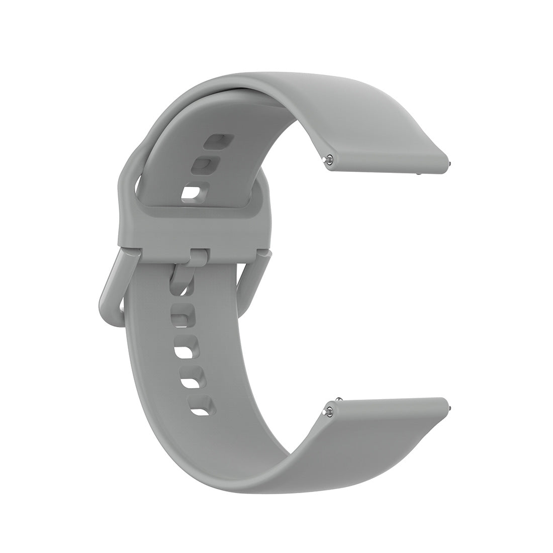 23mm-Color-Buckle-Silicone-Wrist-Strap-Watch-Band-for-Fitbit-Versa-2-/-Versa-/-Versa-Lite-/-Blaze,-Size:-L(Gray)
