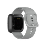 23mm-Color-Buckle-Silicone-Wrist-Strap-Watch-Band-for-Fitbit-Versa-2-/-Versa-/-Versa-Lite-/-Blaze,-Size:-L(Gray)