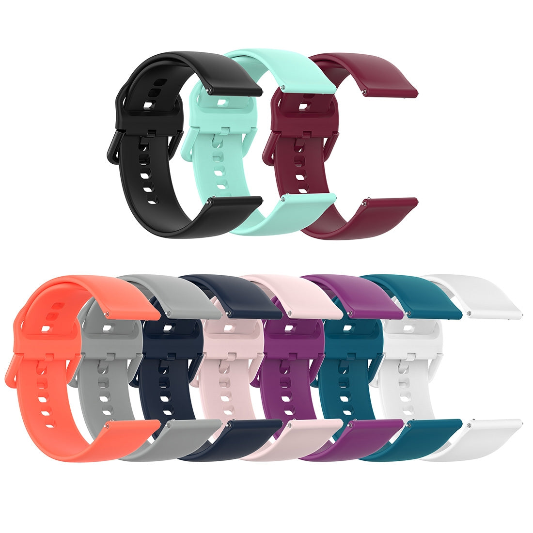 23mm-Color-Buckle-Silicone-Wrist-Strap-Watch-Band-for-Fitbit-Versa-2-/-Versa-/-Versa-Lite-/-Blaze,-Size:-L(Gray)