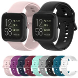 23mm-Color-Buckle-Silicone-Wrist-Strap-Watch-Band-for-Fitbit-Versa-2-/-Versa-/-Versa-Lite-/-Blaze,-Size:-L(Gray)
