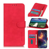 For-Google-Pixel-7a-KHAZNEH-Retro-Texture-Flip-Leather-Phone-Case(Red)