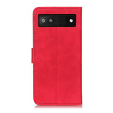 For-Google-Pixel-7a-KHAZNEH-Retro-Texture-Flip-Leather-Phone-Case(Red)