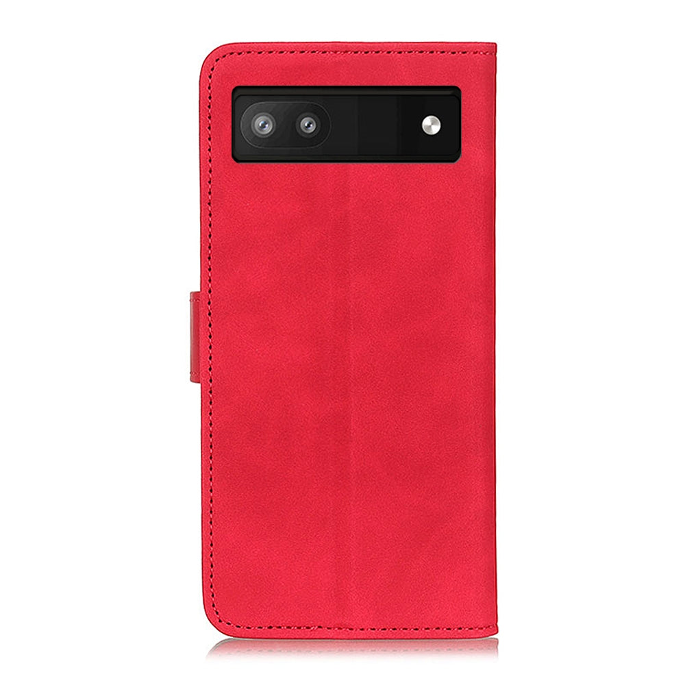 For-Google-Pixel-7a-KHAZNEH-Retro-Texture-Flip-Leather-Phone-Case(Red)
