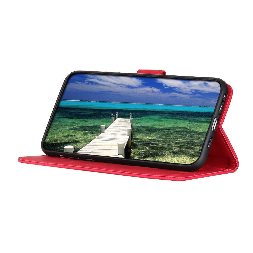 For-Google-Pixel-7a-KHAZNEH-Retro-Texture-Flip-Leather-Phone-Case(Red)