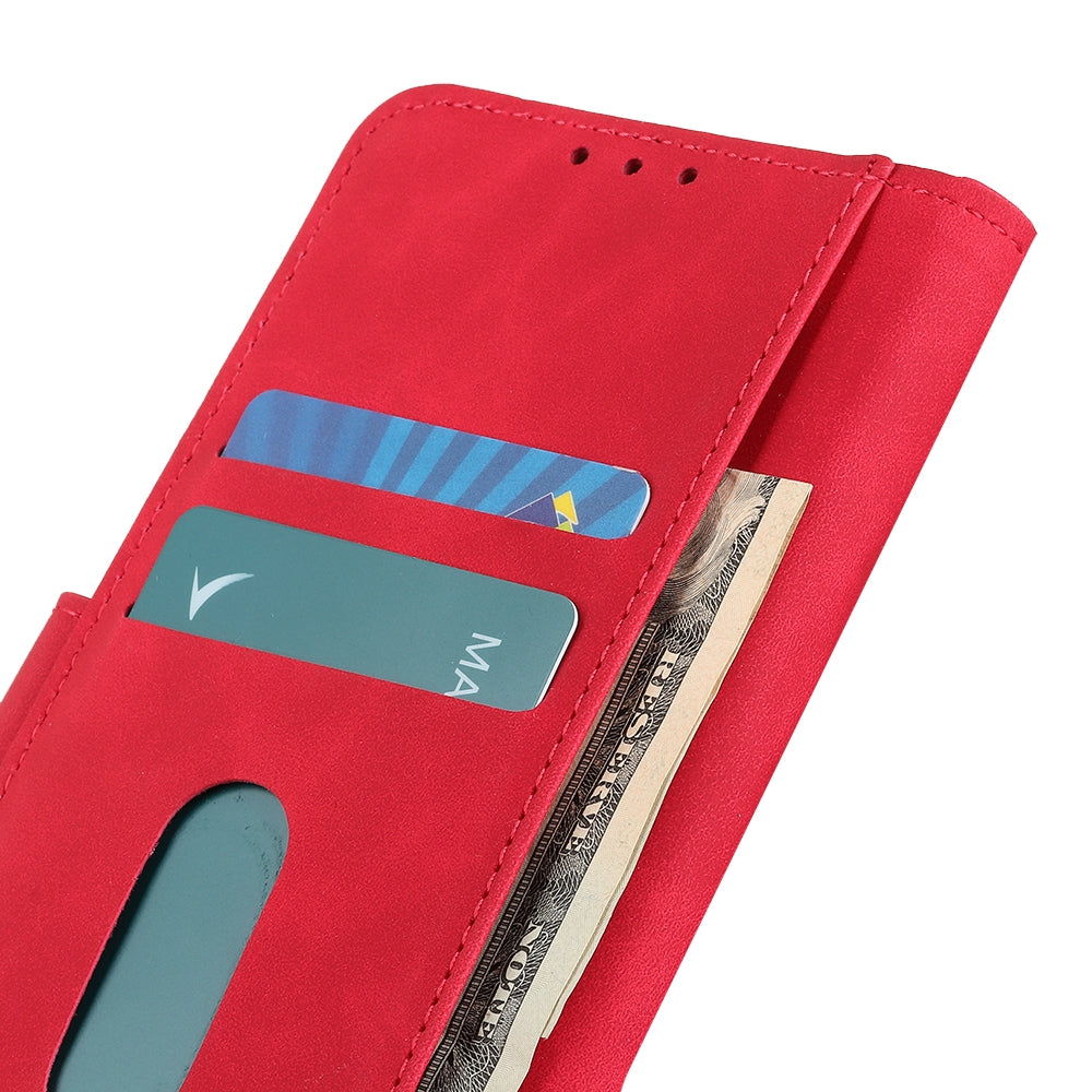 For-Google-Pixel-7a-KHAZNEH-Retro-Texture-Flip-Leather-Phone-Case(Red)