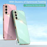 For-Samsung-Galaxy-M14-5G-XINLI-Straight-Edge-6D-Electroplate-TPU-Phone-Case(White)