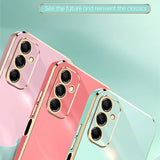 For-Samsung-Galaxy-M14-5G-XINLI-Straight-Edge-6D-Electroplate-TPU-Phone-Case(White)