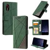 For-Samsung-Galaxy-Xcover-7-Skin-Feel-Splicing-Leather-Phone-Case(Green)